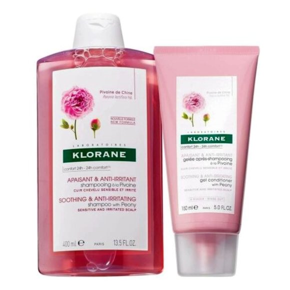 Klorane Comfort Anti - Irritant Soothing Peony Shampoo & Gel Conditioner New - Picture 1 of 1